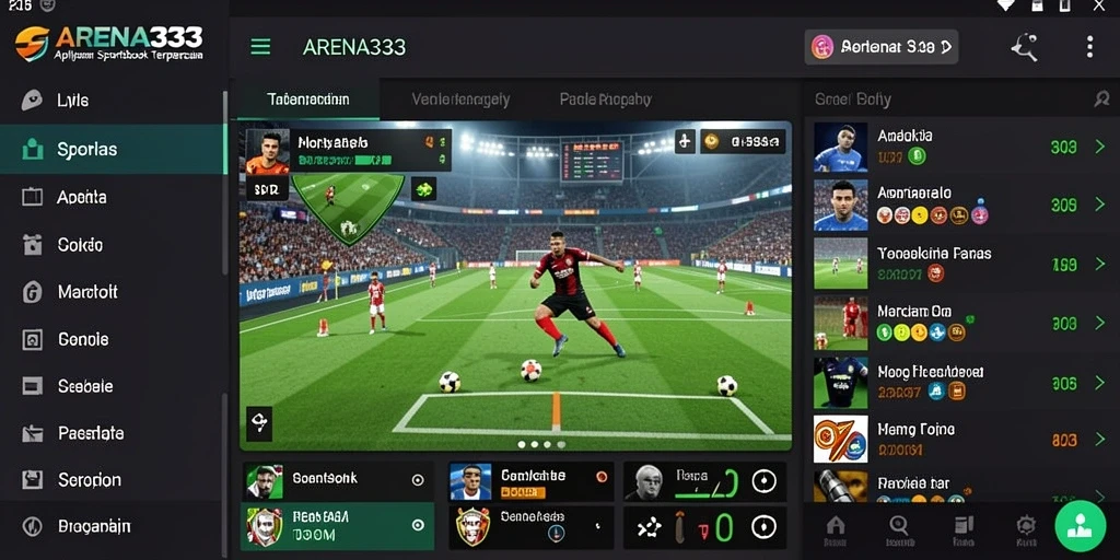 Tampilan gameplay aplikasi Sportsbook yang menarik dan interaktif.