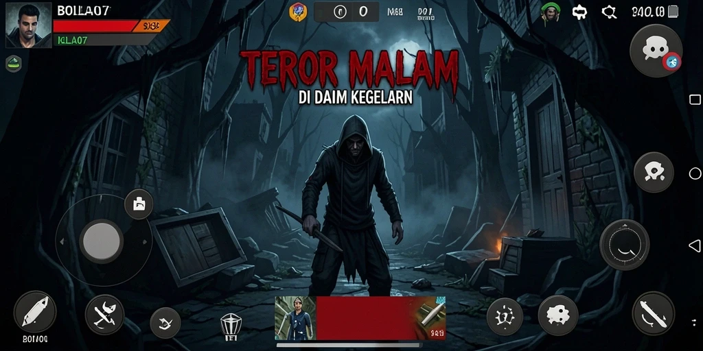 Gameplay menegangkan di BOLA07 dengan suasana mencekam.