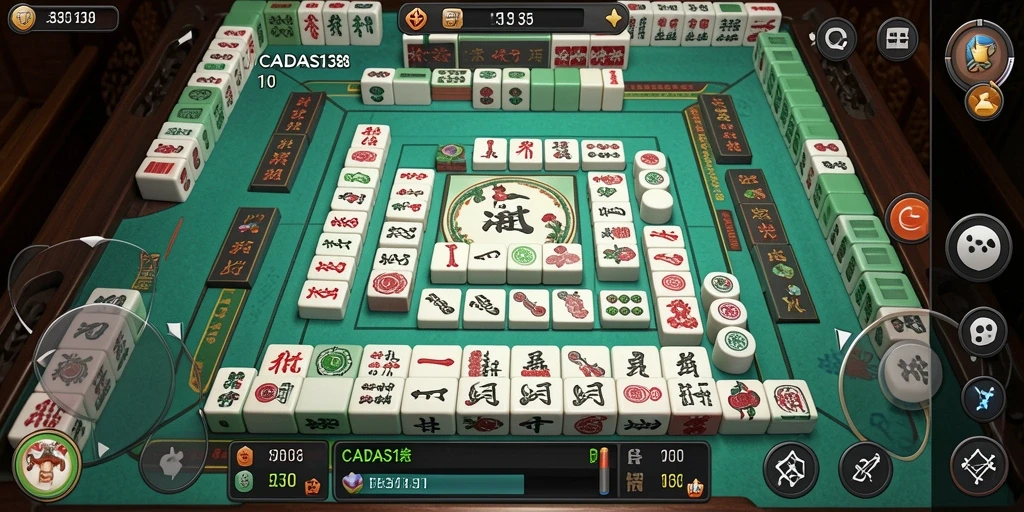 Tampilan gameplay seru dari CADAS138 yang menampilkan Mahjong klasik.