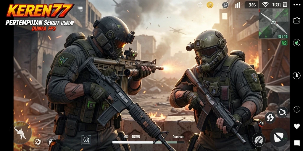 Tampilan seru gameplay KEREN77 dengan aksi yang intens.