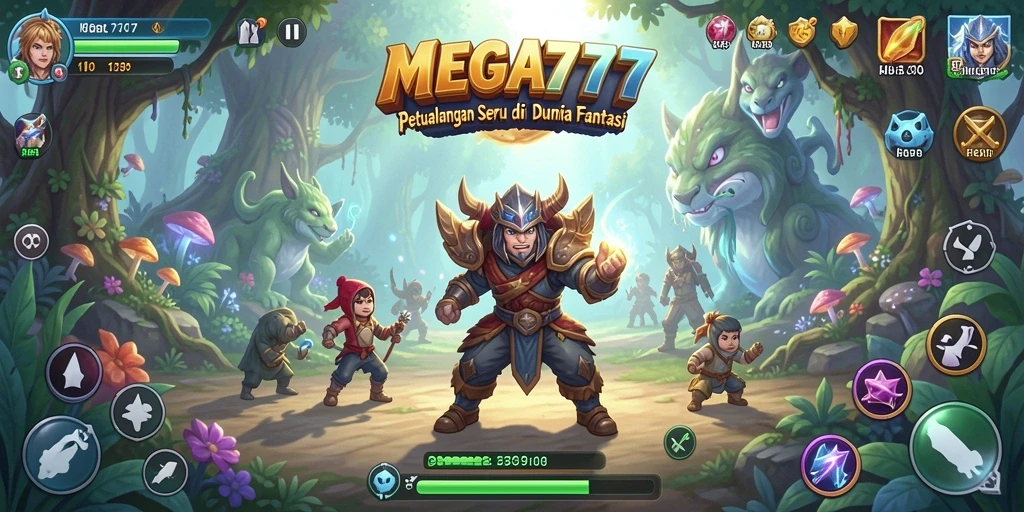 Tampilan gameplay MEGA777 yang menakjubkan dan mendebarkan.