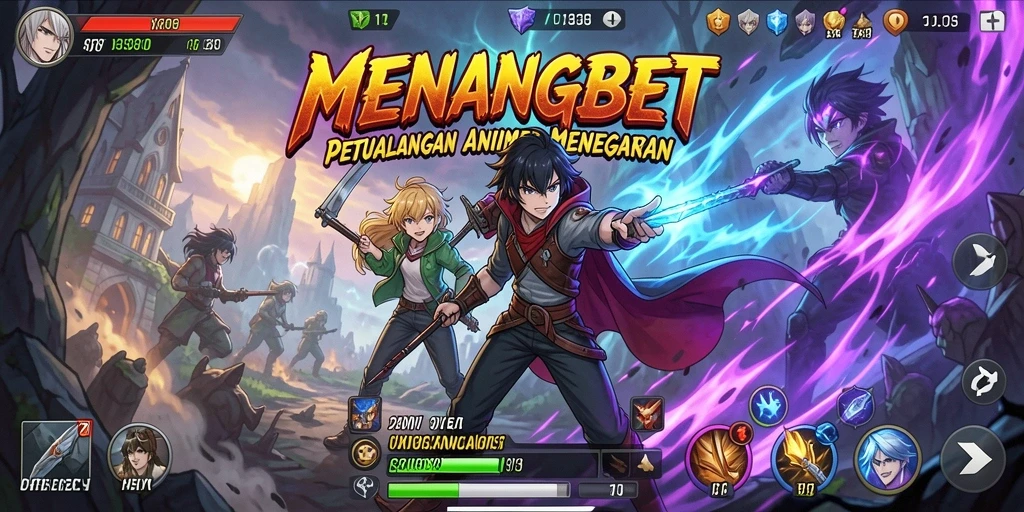 Screenshot MENANGBET menampilkan aksi seru di dunia Anime.