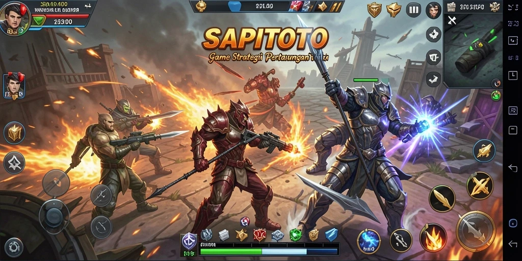 Tampilan gameplay menegangkan di SAPITOTO saat strategi diterapkan.