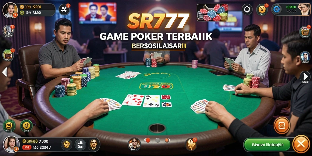 Gameplay Poker yang mendebarkan dan interaktif di SR777.